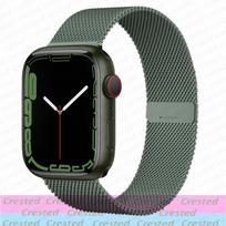 Milanese Loop Straps For Apple Watch ultra 2 Band 49mm 44mm 40mm 45mm 41mm 42 46mm correa bracelet iWatch series 3 6 se 7 8 9 10 S10-46 42 44 45 49mm žalia