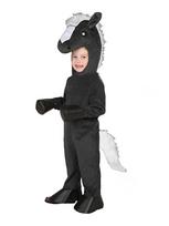 Vaikų žirgo Cosplay kostiumas - Festivalio ir Helovino pasirodymui kombinezonas, maskoto apranga Large black