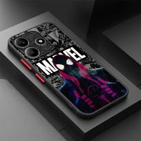 Dėklas Xiaomi Redmi Note 14 A4 13C 14C 10 13 Pro Plus 9S 12 11 Funda Telefono dėklas Spider-Man Heroes Return Redmi Note 12 Pro 5G black