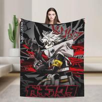 Naujas Juokingas Gachiakuta Manga Flanelinis Antklodas Minkštas Šiltas Užklotas Namų Dekoras Piknikui Mados Lovatiesė Sofos Lovo Dangalas 75cmx90cm gray