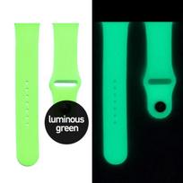 Luminous Silicone Strap for Apple Watch Band 8 Ultra 49mm 7 6 se 5 4 40mm 44mm Sport Loop for Iwatch Series 3 2 45mm 41mm 38mm For 42 44 45 49mm ML white
