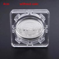 16/18/19/20/21/23/24/25/26/28/30/32mm Coin Capsules Storage Box Clear Plastic Coin Cases Holders Protector Coin Capsules Storage white