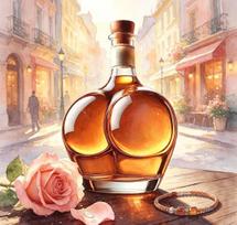 Kūrybiškas užpakalio formos viskio grafinas Stiklinė alkoholio butelis Namų baro dekoras (as the picture,300ML) white