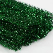 20100 Glitter Chenille Stem Pipe Cleaners For Flowers Plush Metal Foil Colored Stem Wire Sticks Chenillewire For Kids Craft Toy 20pcs žalia