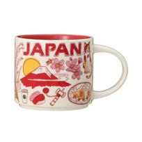 STARBUCKS tumbler coffee Been There Series mug JAPAN 414ml Mount Fuji calico cat spring rice ears sushi sumo wrestler cherry blossom cup pink cute beige