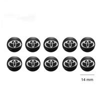 5/10vnt. Automobilio nuotolinio rakto logotipas Metaliniai emblemos lipdukai Toyota Corolla Yaris Aygo Prius CHR Camry Auris Avensis Land Cruiser Prado WY0
