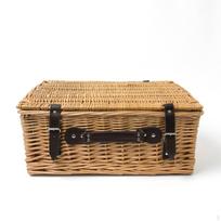 Woven Picnic Basket with Lid Lidded for Outdoor Lunch, Park Natural 473020cm beige