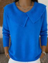 2026 Korean Retro Lapel Knit Sweater - Playful & Slimming, Versatile & Stylish Large