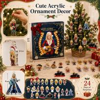 Christmas Advent Calendar Day Countdown with Surprise Gifts for Holiday One Size raudona