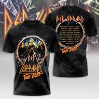 Def Leppard 2026 m. turas Riboto leidimo unisex marškinėliai Visų dydžių S-5XL1 XXXL gray
