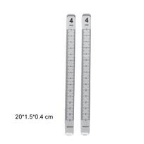 2PCS 3/4/5 MM Baking Leveling Ruler Transparent Acrylic Cookie Thickness Measuring Ruler DIY Rolling Pin Guides Ruler Fondant white