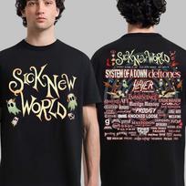 Sick New World Texas 2026 Lineup Double Sided Unisex T-Shirt XL