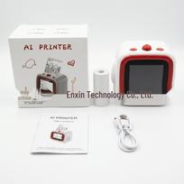 AI Printer: WiFi Connected, Voice-Controlled, Image & Story Generator, Encyclopedia Q&A, Paper Cutting white