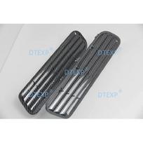 2 Pieces Plastic Bonnet Cover with Paint or No or Steel Bracket for Lancer Evo CZ00 Air Cover Hood Vent Trim 5903A005 3 CHOICE 2 carbon painting black