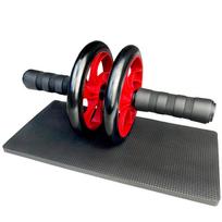 Dvigubo rato pilvo raumenų treniruoklis su kelių atrama - Giant Fitness treniruoklis pilvo pratimams black
