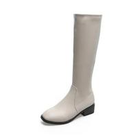 White Winter Boots Women 2025 New Botas Mujer Knee-high Sexy Boots Elastic  Cold-proof and Warm  Botines Chelsea Booties Plus 39 balta