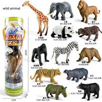 12 vnt./rinkinys Atnaujinti imituoti laukiniai gyvūnai Liūtas Tigras Žaisliniai modeliai Realistiški Žirafa Zebras Panda Žaislai Vaikams Kalėdinės dovanos black