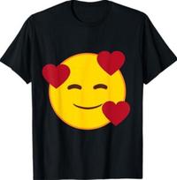 Oficialus Emoji Plaukiojančios Širdelės Geltonas Besišypsantis Veidas Marškinėliai Unisex Marškinėliai S yellow