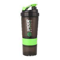 550ML Protein Powder Shaker Cup Milkshake Cup Fitness Cup Mixing Cup with Printed Plastic Cup Water Cup 1Pcs žalia