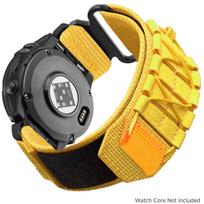 NAUJAS 22/26 mm nailoninis dirželis, skirtas Garmin Fenix 8 E 5 5X 6X 6 7 7X Pro/TACTIX/Mk2 Mk2i G1/Enduro 2 3 Sportinis apyrankės Quick Fit laikrodžio dirželis 22mm yellow