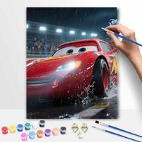 Disney Lightning McQueen Cars Digital Oil Painting Art Kit Hand Painted Home Decor 50x70cm gray