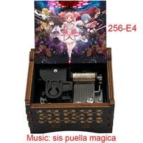 Puella Magi Madoka Magica Wind up Music Box 18 Note Silver Movement Special Musical Gift for Friends Family Birthday Party (as the picture,Small) black