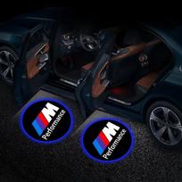 2 vnt. Lazerinis projektorius Šmėklos Šešėlis LED Automobilio Durų Pasitikimo Šviesa BMW M Performance 1 3 5 7 Serijai M3 M4 M5 M6 X1 X3 X5 X6 X7 E30 E34 E36 E39 E46 black
