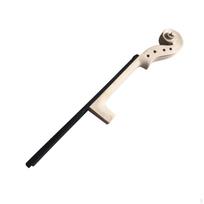 Violin Neck with Fingerboard Unfinished Head Unvarnished Instrument Part for 4-4 white