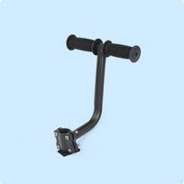 Cycle Rear Passenger Handlebar Aluminum Alloy Bike Grip with Soft Sleeves Clampon Back Non-quick Release black