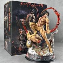 Attack On Titan Eren Anime Action Figure Pvc Model Anime Figure Desktop Decoration Home Ornament Collection Birthday Gift Toy brown