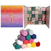 Yarn Crochet Advent Calendar Surprise Gift Box, Holiday Countdown for Christmas One Size black