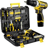 138 Pieces -Tool Kit Box Drill Set Home Mechanic Toolbox with 12V Power Cordless Drill Hand Repair Tools Sets Combo Kits