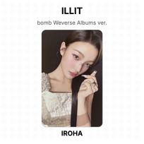 ILLIT bomba Weverse Albumai vers.. Oficiali nuotraukų kortelė IROHA beige
