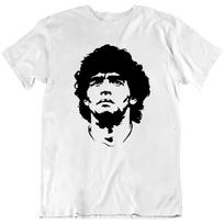 Diego Maradona Futbolo Legenda Argentina Profesionali Sportinė Marškinėliai T-shirt Dovana Nauja 120 white