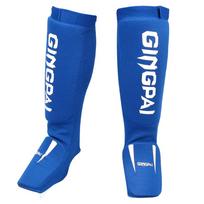 Cotton Boxing Shin Guards MMA Instep Ankle Protector Foot Protection TKD Kickboxing Pad Muaythai Training Leg Support Protectors L mėlyna