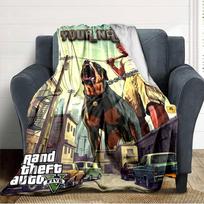 Name Custom Gta Print Flannel Blanket High Quality Warm Comfortable Cover for All Seasons Perfect for Gifts Home Decor 80cm x 120cm gray