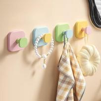 4Pcs Dopamine Strong Suction Cup Hooks - Drill-Free & Trace-Free Adhesive Wall Hooks,Ulti-Scene Home Organizer For Coat Hooks 4pcs beige