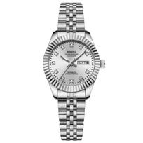 NIBOSI Fashion Women Watches Top Brand Luxury Diamond Ladies Quartz Watches Business Week Display Female Clock Wristwatch Reloj white