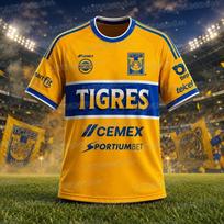 Season 2026 Tigres UANL Football Jersey Men Summer New 3D Print Sports Football T-shirt S orange