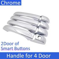 Door Handle Cover For Chrysler Town & Country 2008~2016 Lancia Voyager Grand Chrome External Styling Sticker Car Accessories 4X gray