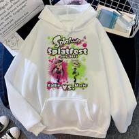Splatoon hoodies Women Unisex graphic Winter  harajuku y2k aesthetic pulls tracksuit female streetwear Hooded Shirt XL gray