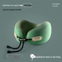 Collapsible Memory Foam U-Shaped Neck Pillow for Travel black