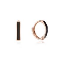 LLOYD Epoxy Black 8mm One-Touch 14k Earrings LOFL4065G 14k