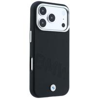 BMW case for iPhone 18 Pro Max/17 Pro Max compatible with MagSafe (Sign Inclined Debossed Letters) black