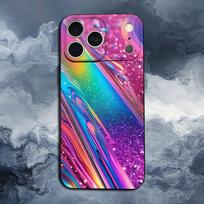 Vaivorykštės spalvos holografinis dėklas, skirtas iPhone 15,16,12,14,17,13,11,Plus,Pro Max,8,7,XR,SE,XS,X,Mini,Minkštas silikoninis, juodas iPhone17Air blue