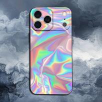 Vaivorykštės spalvos holografinis dėklas, skirtas iPhone 15,16,12,14,17,13,11,Plus,Pro Max,8,7,XR,SE,XS,X,Mini,Minkštas silikoninis, juodas iPhone17