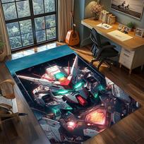 Gundam Wing Kilimas Svetainei Miegamajam Namų Dekoras Šauni Kino Kilimas Žaidimų Grindų Kilimas 60x90cm brown