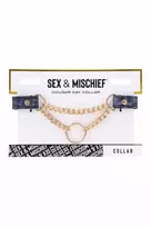 SPORTSHEETS Cougar Day Collar Animal Print Gold Hardware 38-43cm
