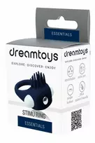 ESSENTIALS Stimu Ring Blue - Vibrating Silicone Intimate Ring, Stretchable