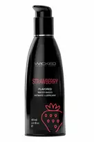 Wicked Aqua Strawberry Water-Based Lubricant 60ml - Flavored Formula
